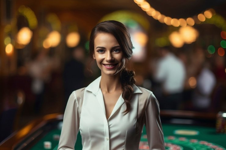 Live dealer blackjack table at vivo4d slot